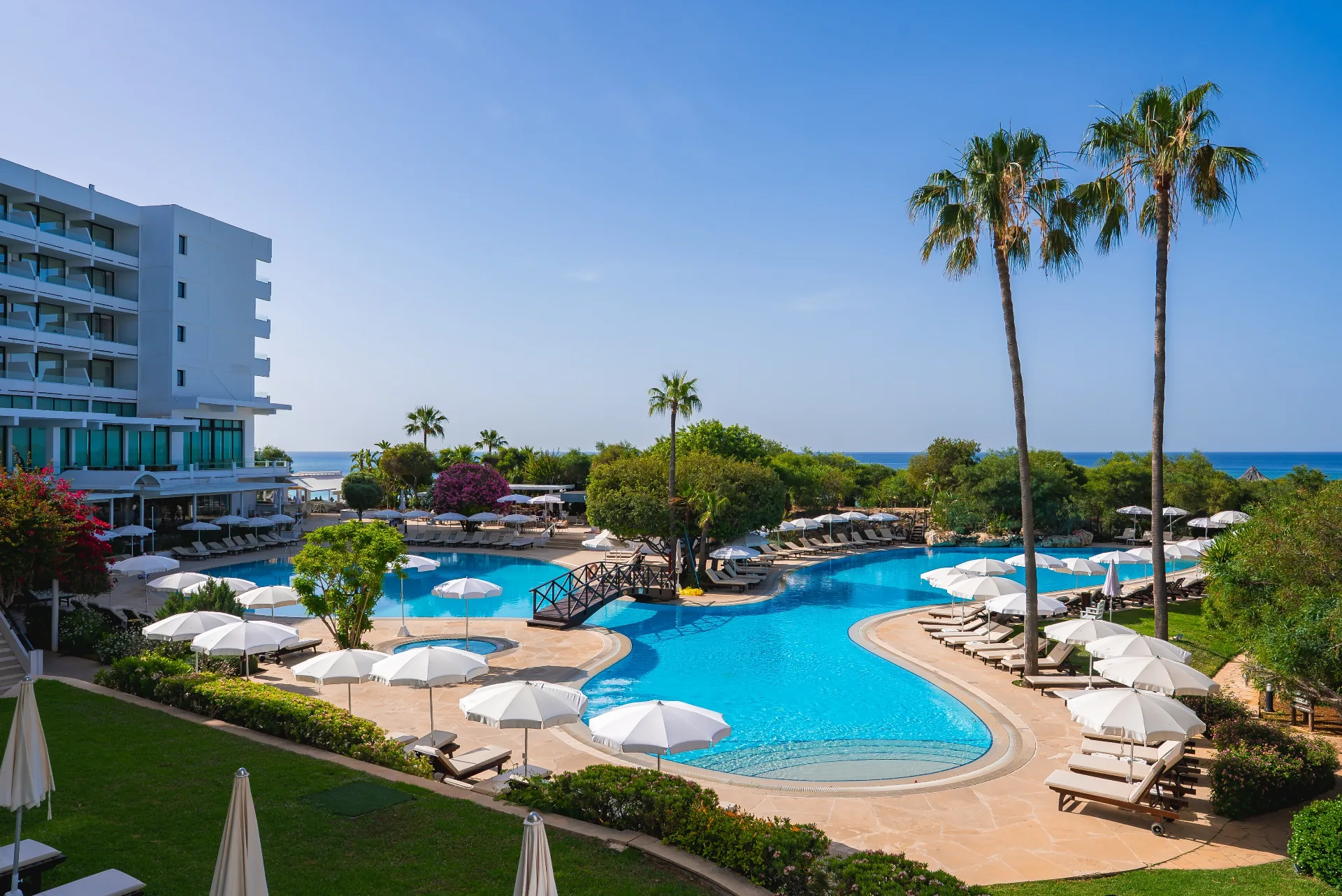 Luxury hotel resort with pool
